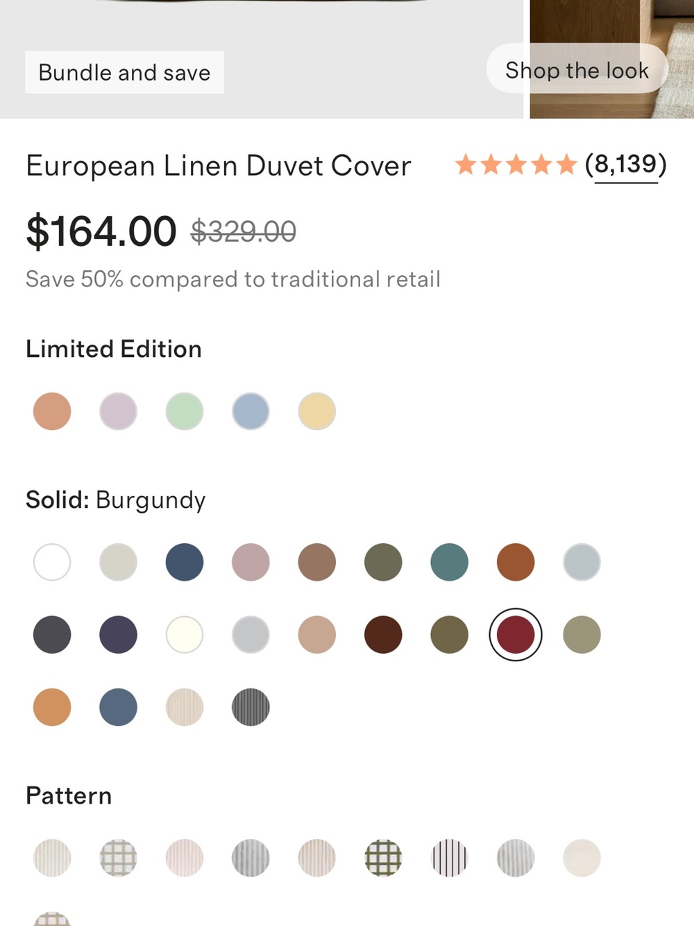 Burgundy European Linen Full/Queen Duvet - Retail $164 - Picture 8 of 9